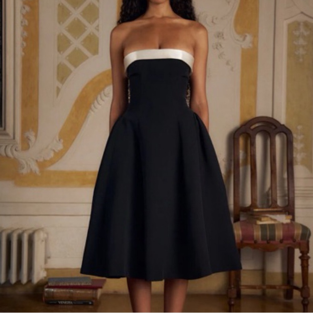 MIRROR PALAIS Strapless Opera Lady Length Dress